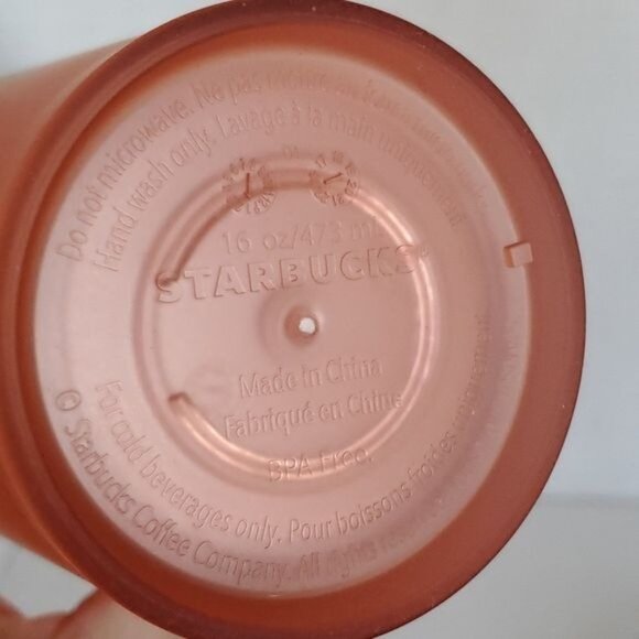 16 Oz Starbucks Coffee 2019 Summer Grande Red FROSTED Cold Cup Travel Tumbler - Picture 9 of 14
